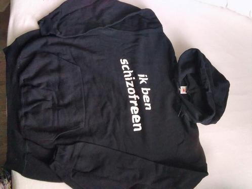 Hoody zwart maat L fruit & loom "ik ben schizofreen" nieuw, Kleding | Heren, Truien en Vesten, Nieuw, Maat 52/54 (L), Zwart, Ophalen of Verzenden