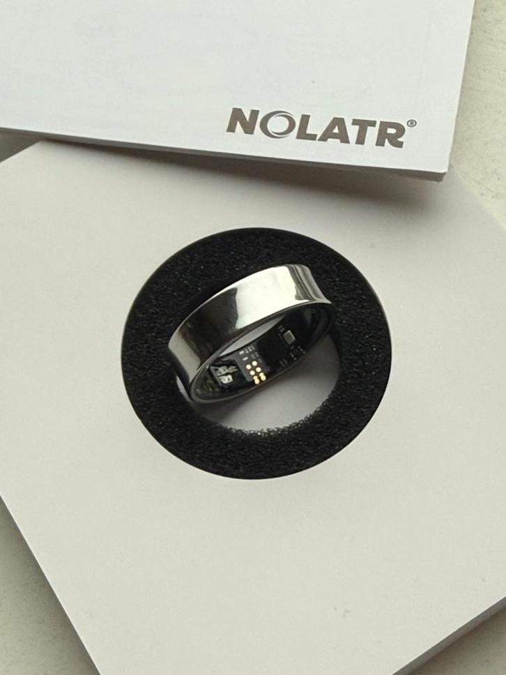 NOLATR Elite Lux smart ring - zilver, maat 10, Sieraden, Tassen en Uiterlijk, Ringen, Zo goed als nieuw, Dame of Heer, 20 of groter