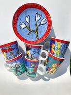 Servies Jacques Tange Dutch Design 6 bekers 6 bordjes Landal, Antiek en Kunst, Ophalen of Verzenden