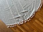 Rond tafelkleed lichtblauw katoen met kwastjes, 140 cm diam., Ophalen, Nieuw, Rond, Binnen