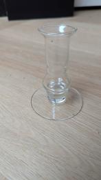 Vintage Glazen Kandelaar - 10cm, Ophalen of Verzenden, Glas