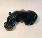 Nijlpaard van hout, houtfiguur, hippo, Verzamelen, Beelden en Beeldjes, Ophalen of Verzenden