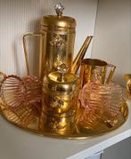 Bladgoud koffie set, Antiek en Kunst, Ophalen of Verzenden