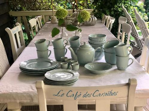 Rivièra Maison ‘Côte Ouest’ Servies / Aqua / Groen, Huis en Inrichting, Keuken | Servies, Zo goed als nieuw, Kop(pen) en/of Schotel(s)