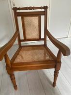 Prachtig apart houten stoel met vlechtwerk., Ophalen