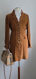 Scapa suede leren lange blazer koetsiersjas 40/42, Pauw Scapa, Verzenden, Zo goed als nieuw, Jasje