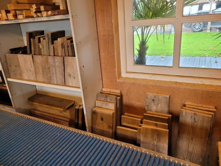 Steigerplanken - Diverse stukken, Doe-het-zelf en Verbouw, Hout en Planken, Gebruikt, Plank, Steigerhout, Minder dan 200 cm, 25 tot 50 mm