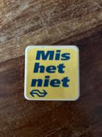 NS Magneet - Mis het niet!, Verzamelen, Speldjes, Pins en Buttons, Ophalen of Verzenden, Gebruikt, Transport, Speldje of Pin