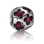 Pandora zilveren bedel met roze vlinders, 1 bedel, Ophalen of Verzenden, Zilver, Pandora