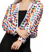 Carnaval bolero jasje met pomponnetjes S/M, Ophalen, Nieuw, Carnaval, Kleding