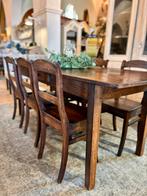6 stuks antieke vlaamse eetkamer stoelen, boederij stijl, Ophalen