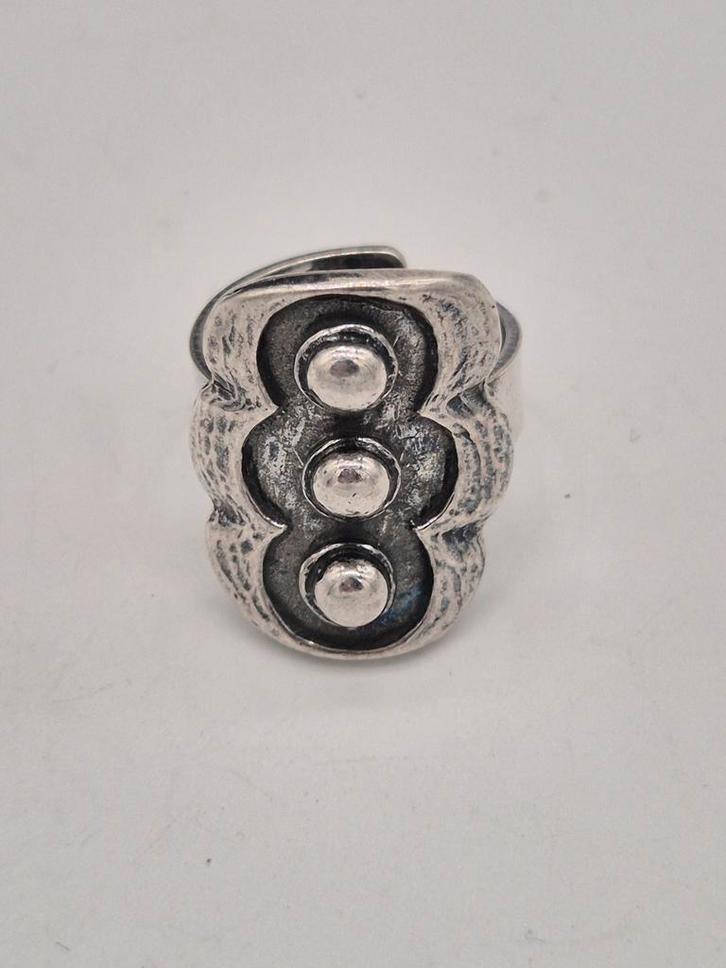 Zilveren Vintage Yngvar O. Kristiansen Ring, Sieraden, Tassen en Uiterlijk, Ringen, Gebruikt, Dame of Heer, 18 tot 19, Zilver
