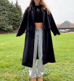 Vintage Alphorn blauwe wollen jas - maat 50 (L-XL), Blauw, Maat 42/44 (L), Ophalen of Verzenden, Gedragen