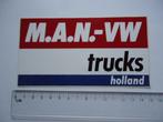 sticker MAN VW trucks nl vlag retro vrachtauto vrachtwagen, Verzamelen, Stickers, Overige typen, Zo goed als nieuw, Verzenden
