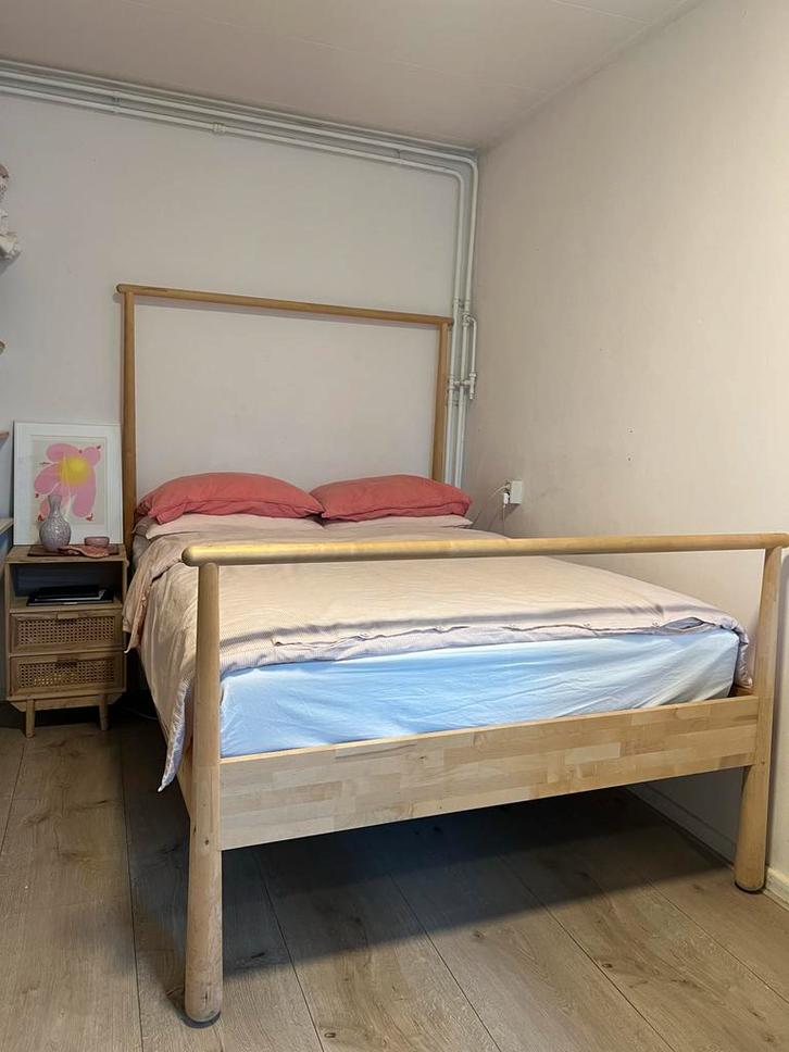 Ikea GJÖRA bedframe - 140x200cm, Huis en Inrichting, Slaapkamer | Bedden, Zo goed als nieuw, Tweepersoons, 140 cm, 200 cm, Hout