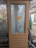 Hardhouten Tuindeuren met Thermopane Glas, Ophalen, Gebruikt, 80 tot 100 cm, Buitendeur