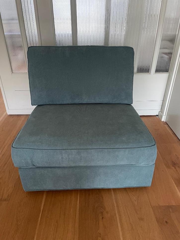 Slaapfauteuil Ikea, Huis en Inrichting, Slaapkamer | Slaapbanken, Zo goed als nieuw, 90 cm, Overige maten, Eenpersoons, Blauw