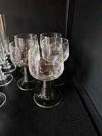 moezel glaasjes groen poot. Kleine glaasjes voor port, Ophalen of Verzenden, Gebruikt, Borrel- of Shotglas