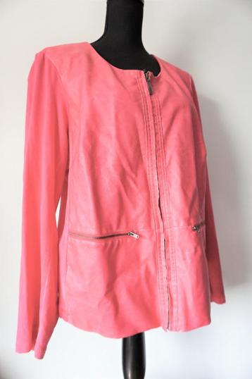 X-TWO Geweldig Felroze Fuchsia Jasje PU Leer & Stof L/XL 44 beschikbaar voor biedingen
