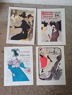 4x poster Henri du Toulouse loutrec, Ophalen of Verzenden
