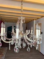 Oude originele kroonluchter 8 arms, Ophalen, Zo goed als nieuw, Glas, Baroc frans