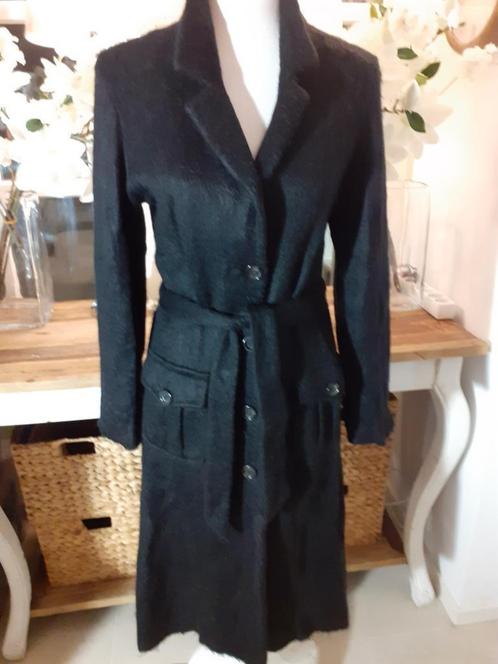 Nieuw Lang ZWART vest/jas Marc Cain, mohair, S/36/nr 2., Kleding | Dames, Jassen | Zomer, Nieuw, Maat 36 (S), Zwart, Verzenden