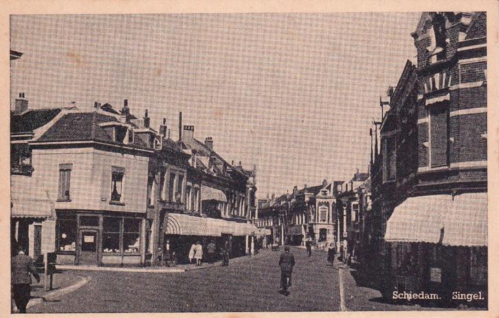 05801 Schiedam - Singel, Verzamelen, Ansichtkaarten | Nederland, Ongelopen, Zuid-Holland, 1940 tot 1960, Verzenden