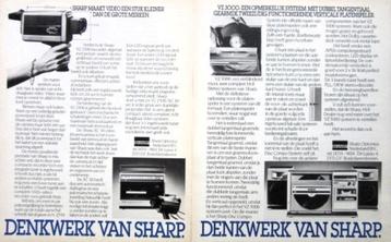 6 vintage advertenties reclames Sharp 1981 beschikbaar voor biedingen