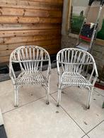 2 Mooie Houten Stoelen - Opknapper, Ophalen, Gebruikt, Wit, Twee