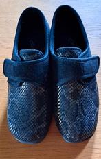 Pantoffels, comfort plus, maat 36, met klittenband, zwart, Kleding | Dames, Ophalen of Verzenden, Zo goed als nieuw, Zwart, Pantoffels of Sloffen