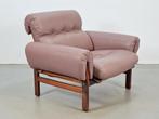 Vintage Coja bank & fauteuil Zweden '70 leer palissander, Ophalen, Vintage mid century, N, N