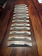 12 ART DECO MESSENLEGGERS uit 1925 PLATEELBAKKERIJ de RAM, Antiek en Kunst, Antiek | Keramiek en Aardewerk, Ophalen of Verzenden