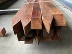 Hardhoutenpaal semi geschaafd Azobé 6x6x300 B-keus - J&W 105, Ophalen, Palen, Nieuw, Hardhout