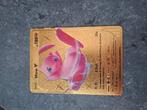 Pokemon kaart goud / gouden, Ophalen of Verzenden, Zo goed als nieuw, Losse kaart