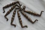 6 stuks antieke art déco messing hand grepen, Antiek en Kunst, Verzenden
