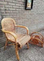 Stoel. Bamboe. Vintage. Zie tekst/foto's., Ophalen, Bruin, Zo goed als nieuw, Eén