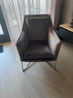 Richmond Fauteuil khaki met Zilveronderstel, Ophalen, Minder dan 75 cm, Nieuw, Stof