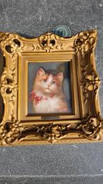 Josef Heimerl Schilderij - Kat met Strik, Antiek en Kunst, Kunst | Schilderijen | Klassiek, Ophalen