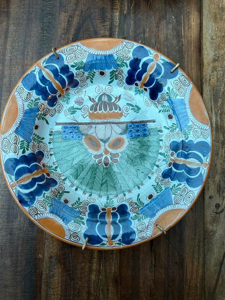 Antieke Kleurrijke Borden, Antiek en Kunst, Antiek | Wandborden en Tegels, Ophalen of Verzenden