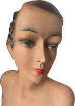 Gipsen etalgepop buste paspop 64 cm hoog Brocante opruiming, Antiek en Kunst, Ophalen