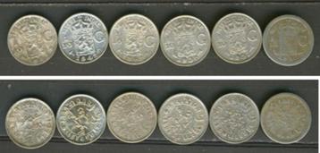 Nederlands Indië Ned 10 cent 1912-37-38-41-42-45 Zilver c-39 beschikbaar voor biedingen
