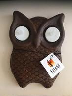 Nieuwe terracotta theelichthouder 'uil', Overige materialen, Bruin, Nieuw, Ophalen of Verzenden