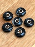 Trollbeads Edelsteen Kraal Gestreepte Onyx set van 6 Kralen, Sieraden, Tassen en Uiterlijk, Bedels, Zo goed als nieuw, Trollbeads