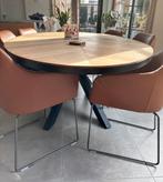 Ovale eetkamertafel visgraat, 100 tot 150 cm, Eikenhout, 200 cm of meer, Ophalen of Verzenden