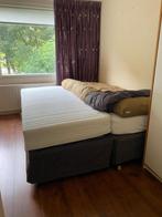 Uitschuifbaar tweepersoons bed, Ophalen, Verstelbaar, Bruin, Tweepersoons