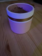 Roze Bloempot met Gouden Accent, Gebruikt, Rond, Binnen, Ophalen of Verzenden