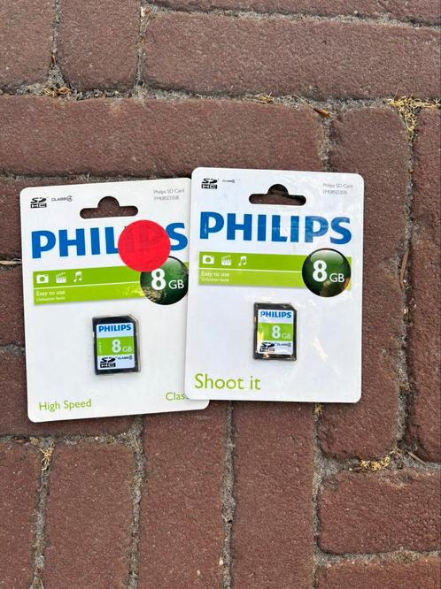 2 Philips geheugen kaart, Audio, Tv en Foto, Fotografie | Geheugenkaarten, Nieuw, Fotocamera, Ophalen of Verzenden