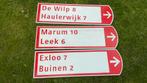 Fiets verkeersborden/wegbewijzering, Verzamelen, Ophalen of Verzenden, Zo goed als nieuw
