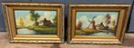 2 olieverf op doek schilderijen. Clement., Antiek en Kunst, Ophalen of Verzenden
