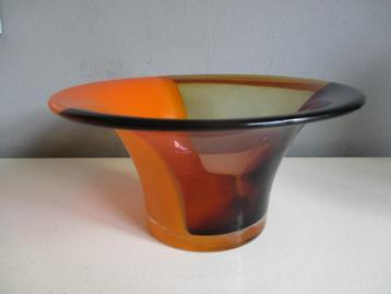 Glas schaal Leerdam voor de Rabobank Bernard Heesen in 2003 beschikbaar voor biedingen